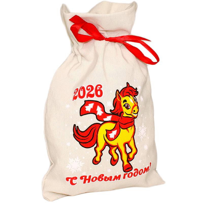 Сладкий новогодний подарок в мешочке весом 950 грамм